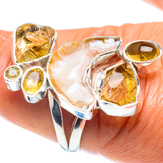 Geode Slice Rings handcrafted by Ana Silver Co - RING59216