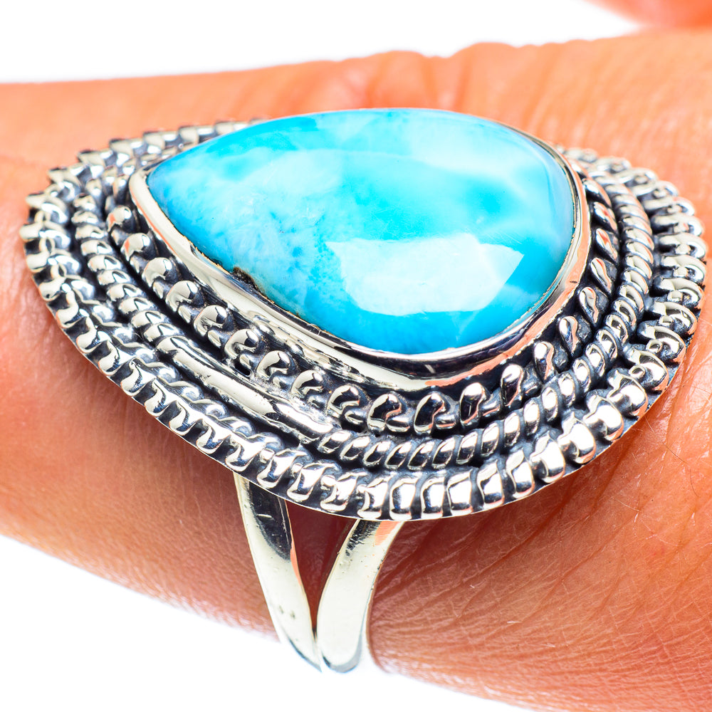Larimar Rings handcrafted by Ana Silver Co - RING59217