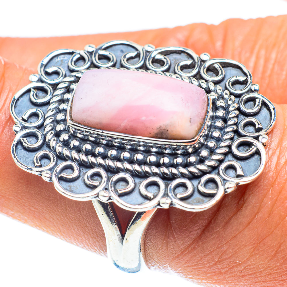Pink Opal Rings handcrafted by Ana Silver Co - RING59219