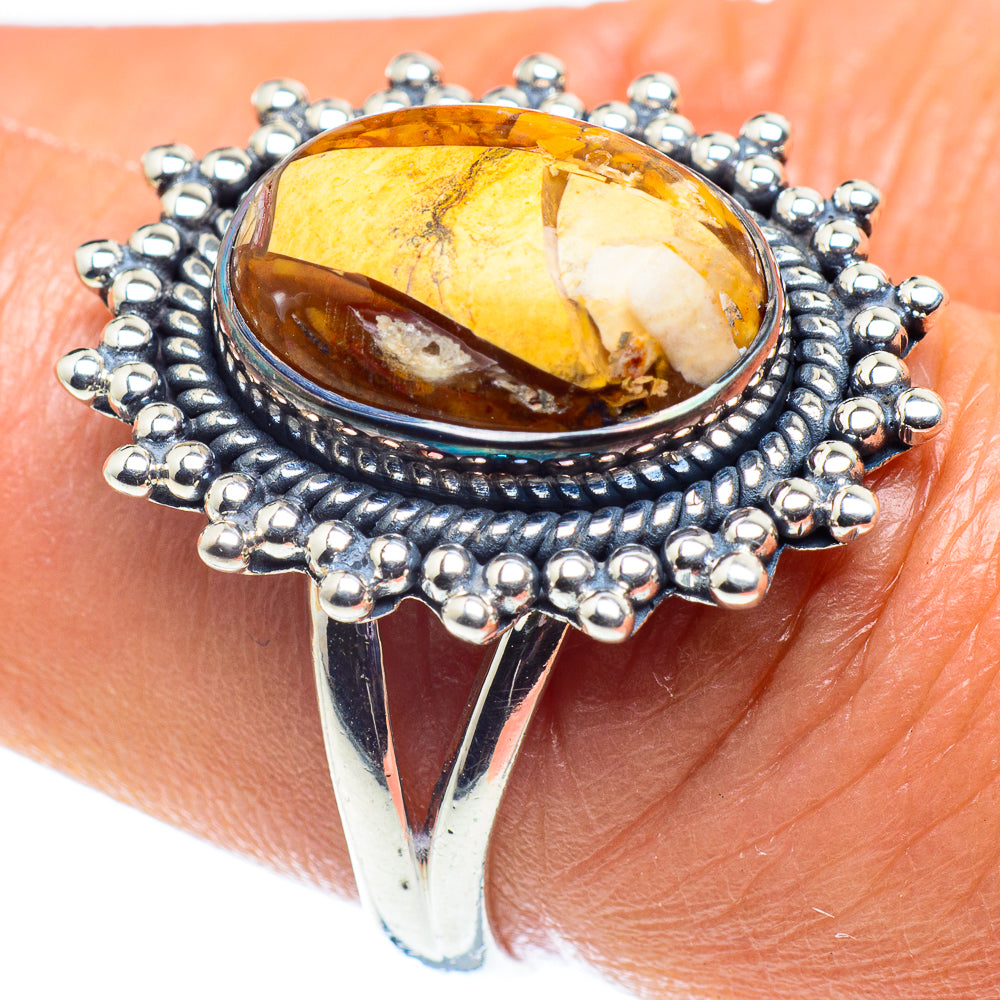 Brecciated Mookaite Rings handcrafted by Ana Silver Co - RING59221