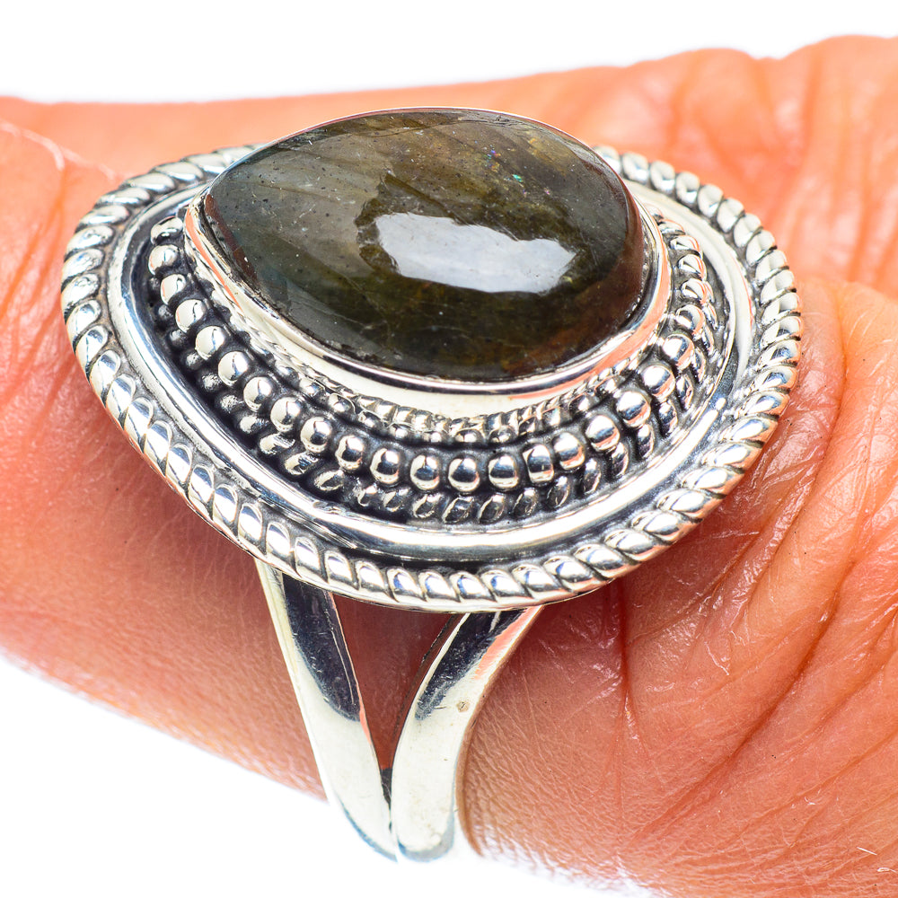 Labradorite Rings handcrafted by Ana Silver Co - RING59222