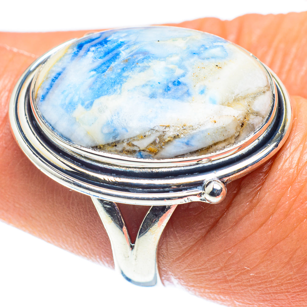 Blue Scheelite Rings handcrafted by Ana Silver Co - RING59227