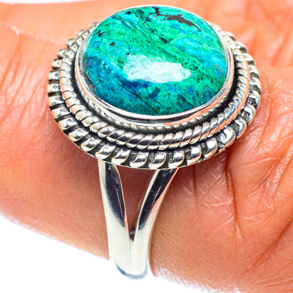 Chrysocolla Rings handcrafted by Ana Silver Co - RING59234
