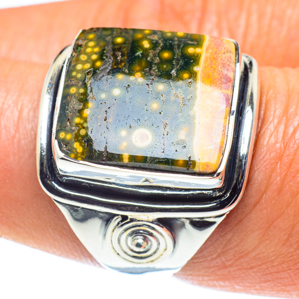Ocean Jasper Rings handcrafted by Ana Silver Co - RING59236