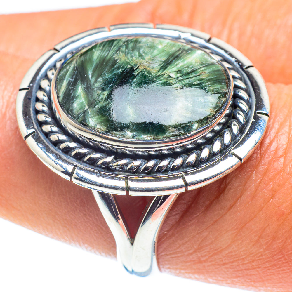 Seraphinite Rings handcrafted by Ana Silver Co - RING59239