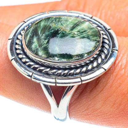 Seraphinite Rings handcrafted by Ana Silver Co - RING59239