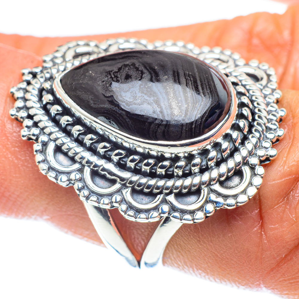 Psilomelane Rings handcrafted by Ana Silver Co - RING59240