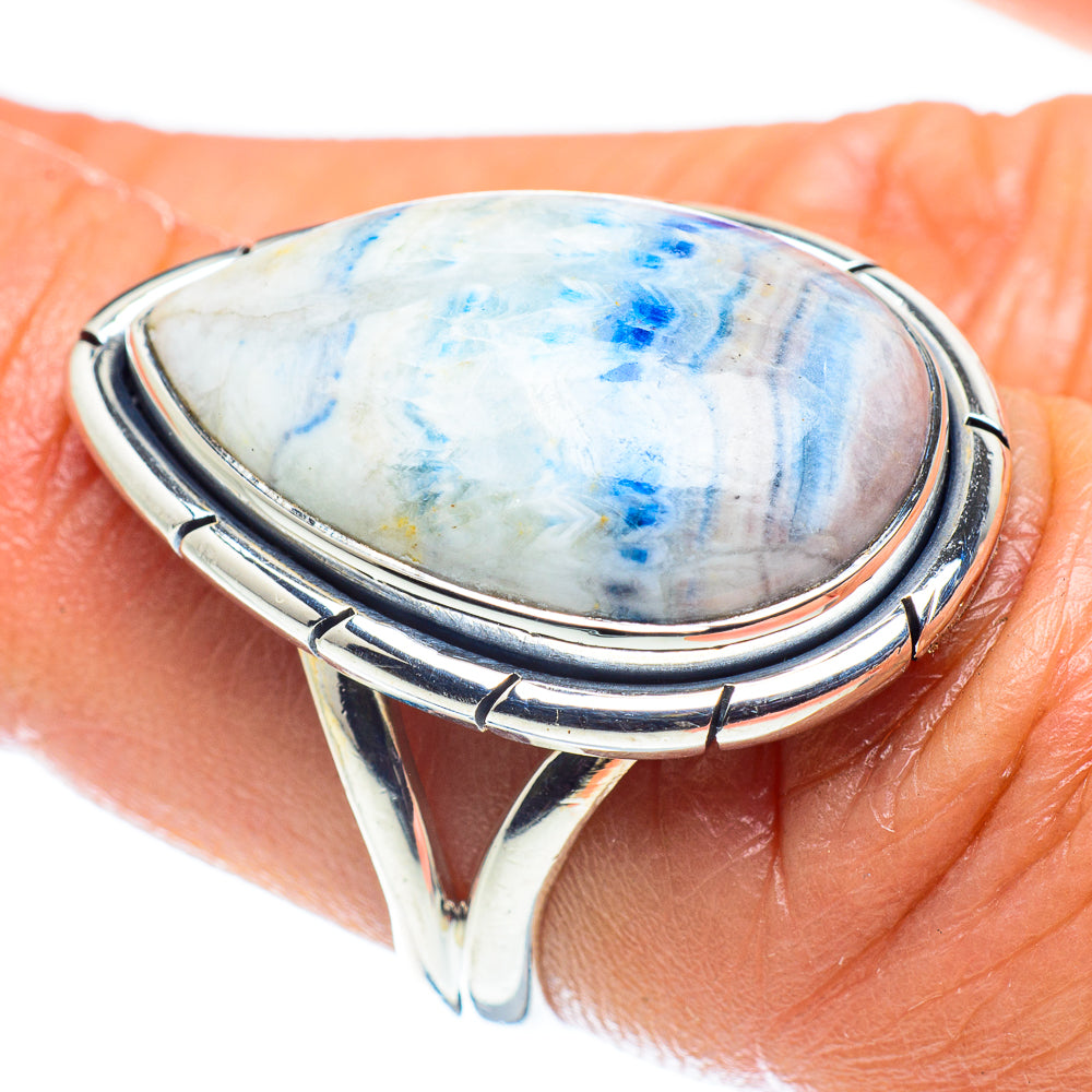 Blue Scheelite Rings handcrafted by Ana Silver Co - RING59247