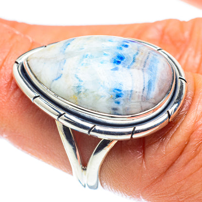 Blue Scheelite Rings handcrafted by Ana Silver Co - RING59247