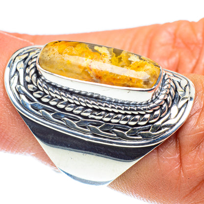 Plume Agate Rings handcrafted by Ana Silver Co - RING59254