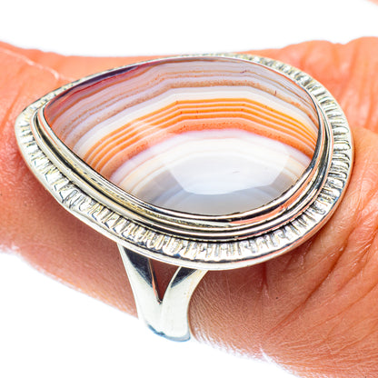 Botswana Agate Rings handcrafted by Ana Silver Co - RING59259