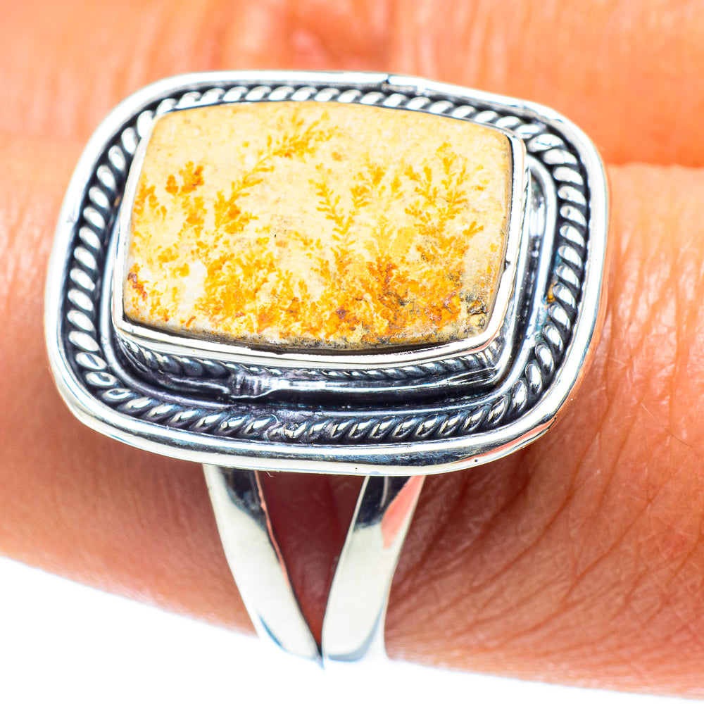 Germany Psilomelane Dendrite Rings handcrafted by Ana Silver Co - RING59267