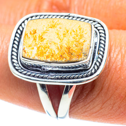 Germany Psilomelane Dendrite Rings handcrafted by Ana Silver Co - RING59267