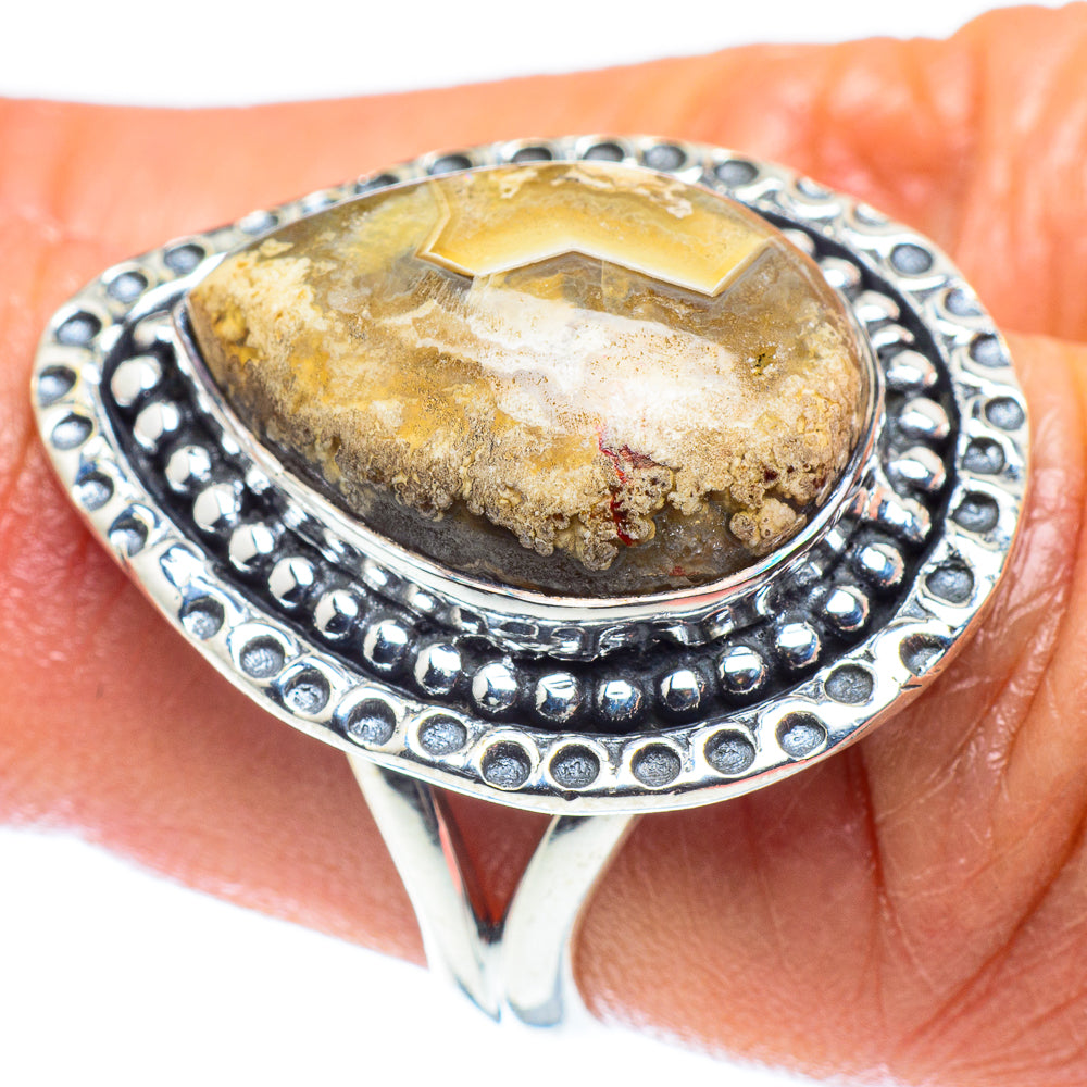 Laguna Lace Agate Rings handcrafted by Ana Silver Co - RING59271