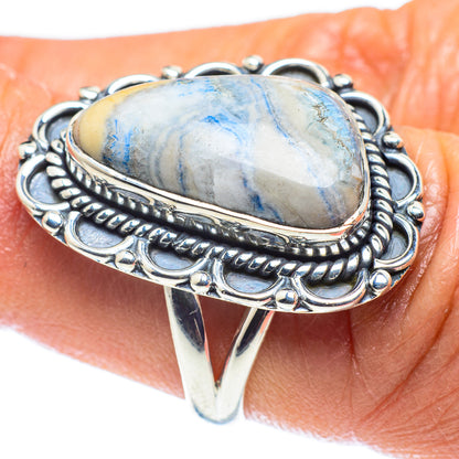 Blue Scheelite Rings handcrafted by Ana Silver Co - RING59272