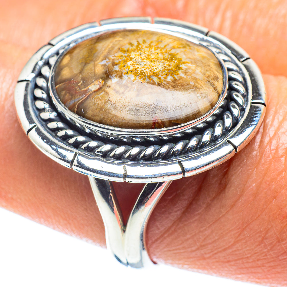 Petrified Wood Rings handcrafted by Ana Silver Co - RING59274