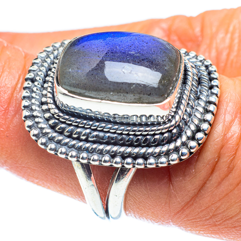 Labradorite Rings handcrafted by Ana Silver Co - RING59278
