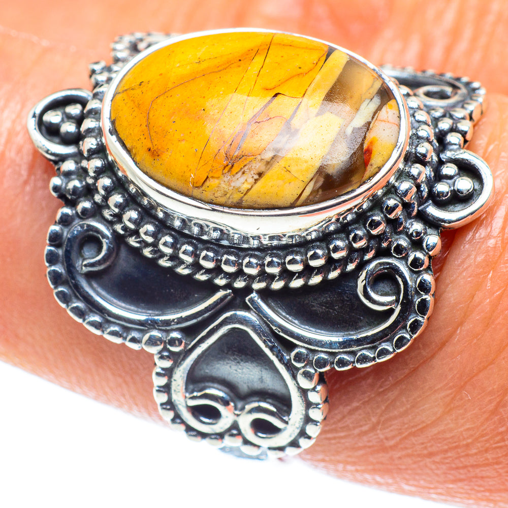 Brecciated Mookaite Rings handcrafted by Ana Silver Co - RING59291