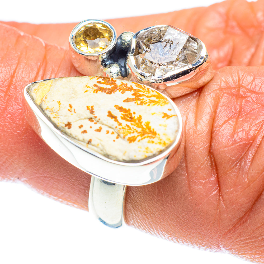 Germany Psilomelane Dendrite Rings handcrafted by Ana Silver Co - RING59313