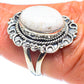 White Scolecite Rings handcrafted by Ana Silver Co - RING59314