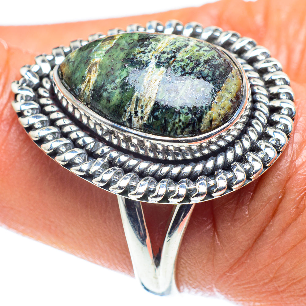 Lizard Jasper Rings handcrafted by Ana Silver Co - RING59317