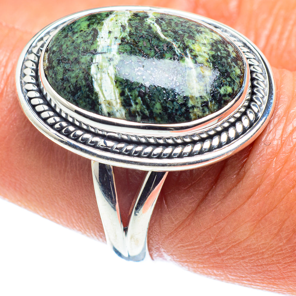 Lizard Jasper Rings handcrafted by Ana Silver Co - RING59320