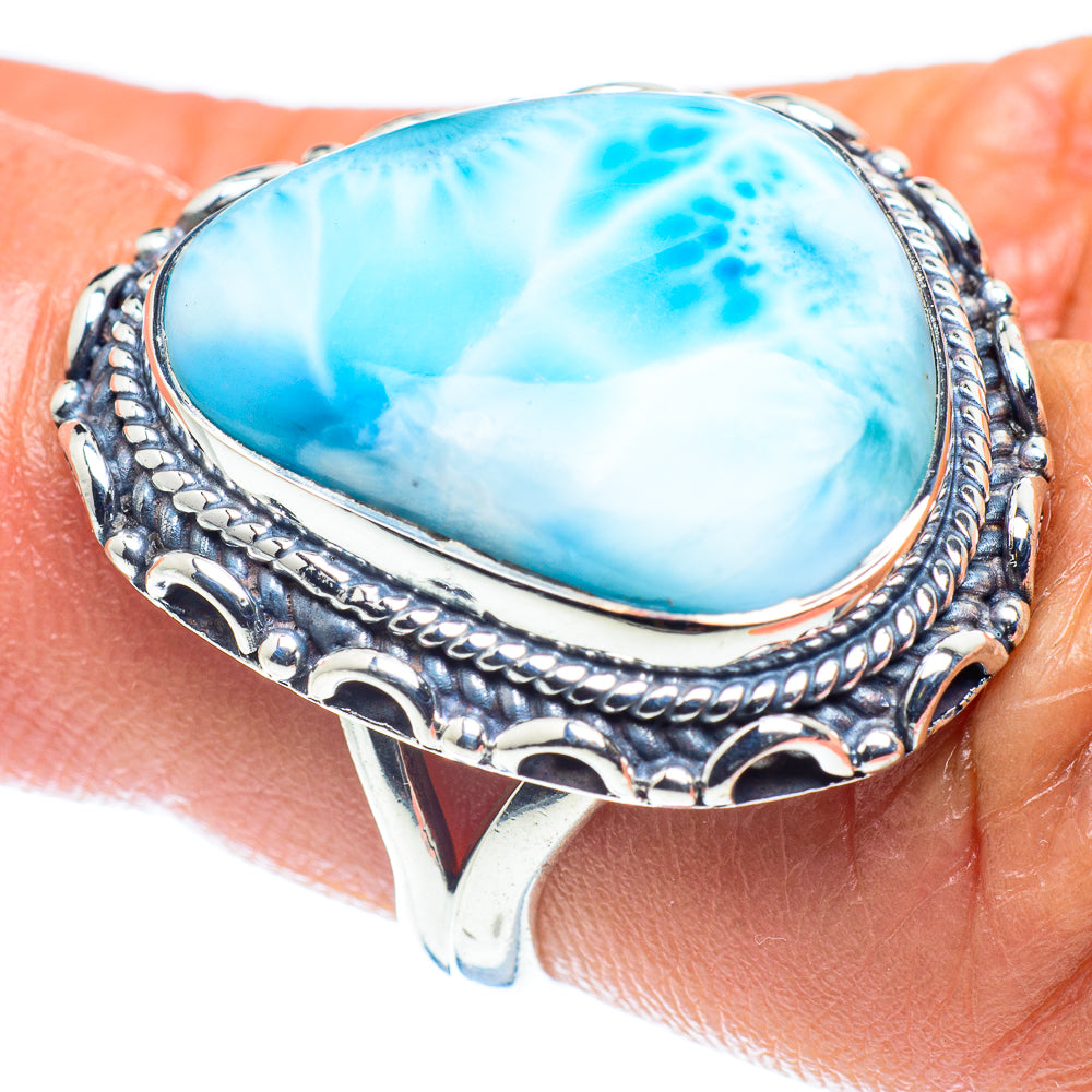 Larimar Rings handcrafted by Ana Silver Co - RING59323