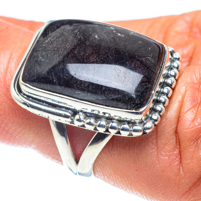 Tourmalinated Quartz Rings handcrafted by Ana Silver Co - RING59324