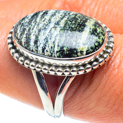 Lizard Jasper Rings handcrafted by Ana Silver Co - RING59336