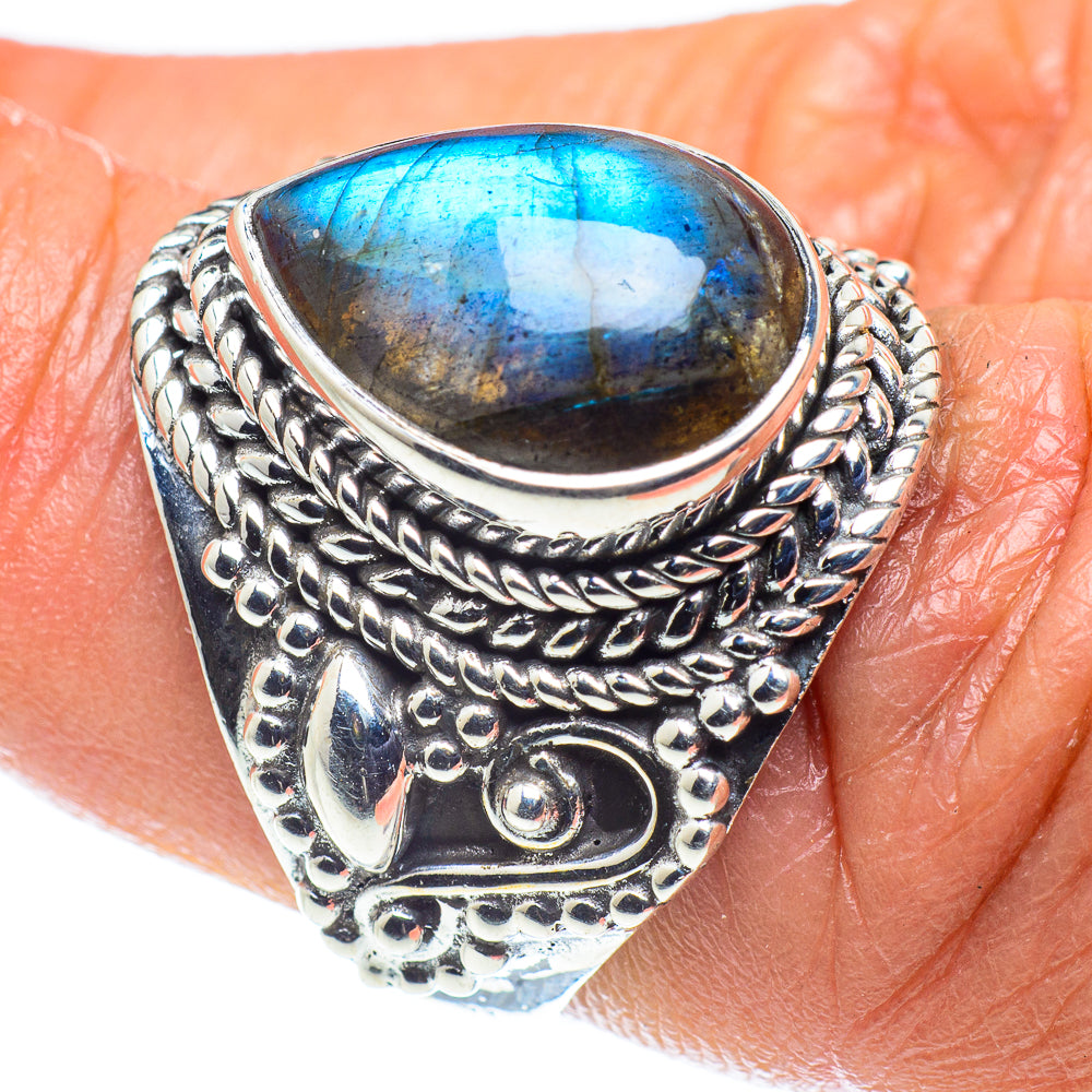 Labradorite Rings handcrafted by Ana Silver Co - RING59337