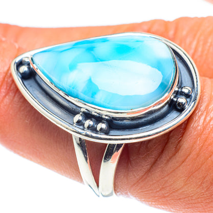 Larimar Rings handcrafted by Ana Silver Co - RING59341