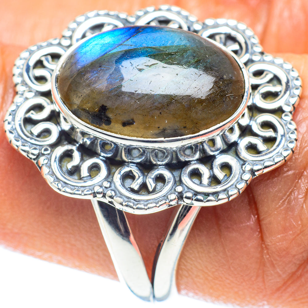 Labradorite Rings handcrafted by Ana Silver Co - RING59345