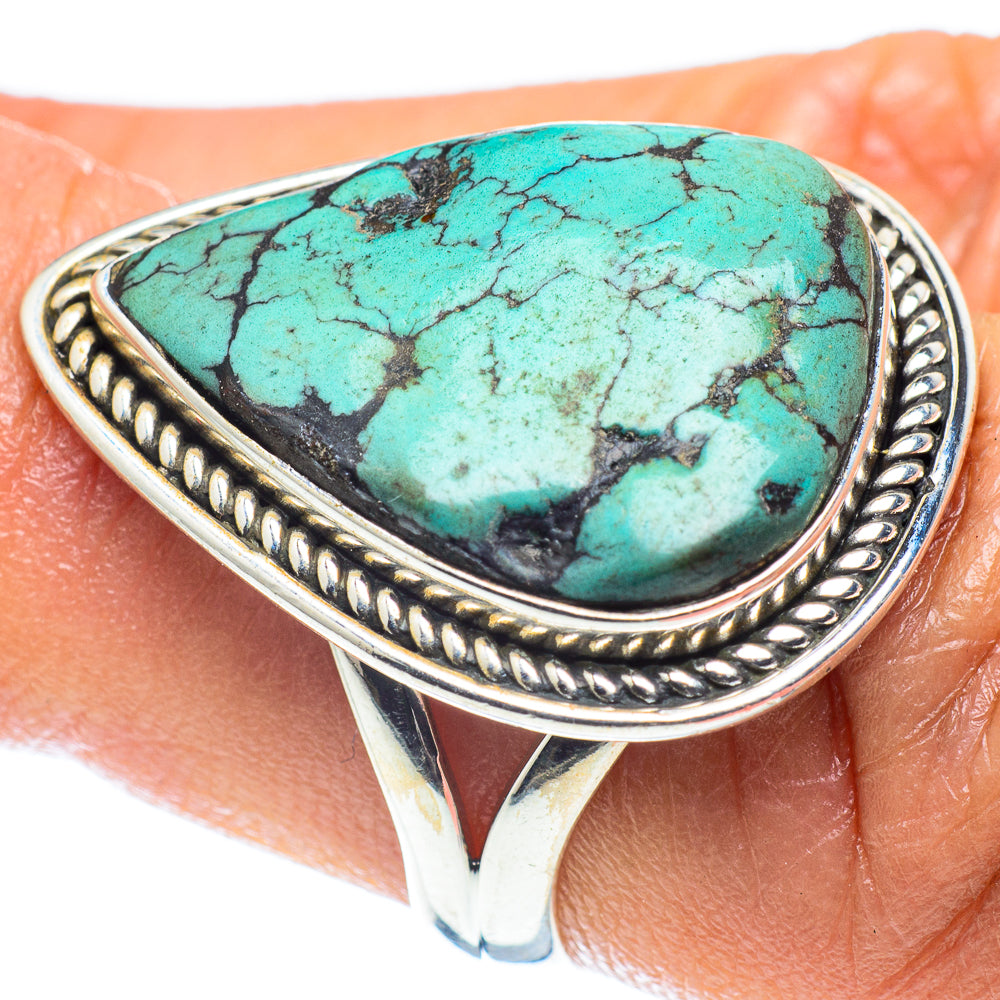 Tibetan Turquoise Rings handcrafted by Ana Silver Co - RING59353
