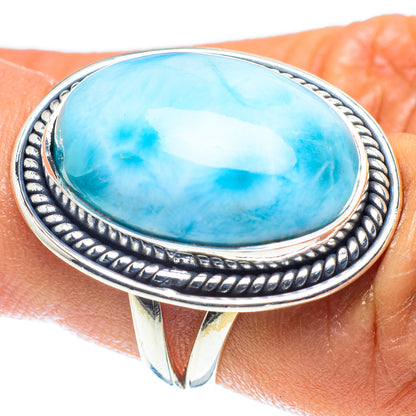 Larimar Rings handcrafted by Ana Silver Co - RING59354