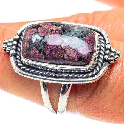 Russian Eudialyte Rings handcrafted by Ana Silver Co - RING59355