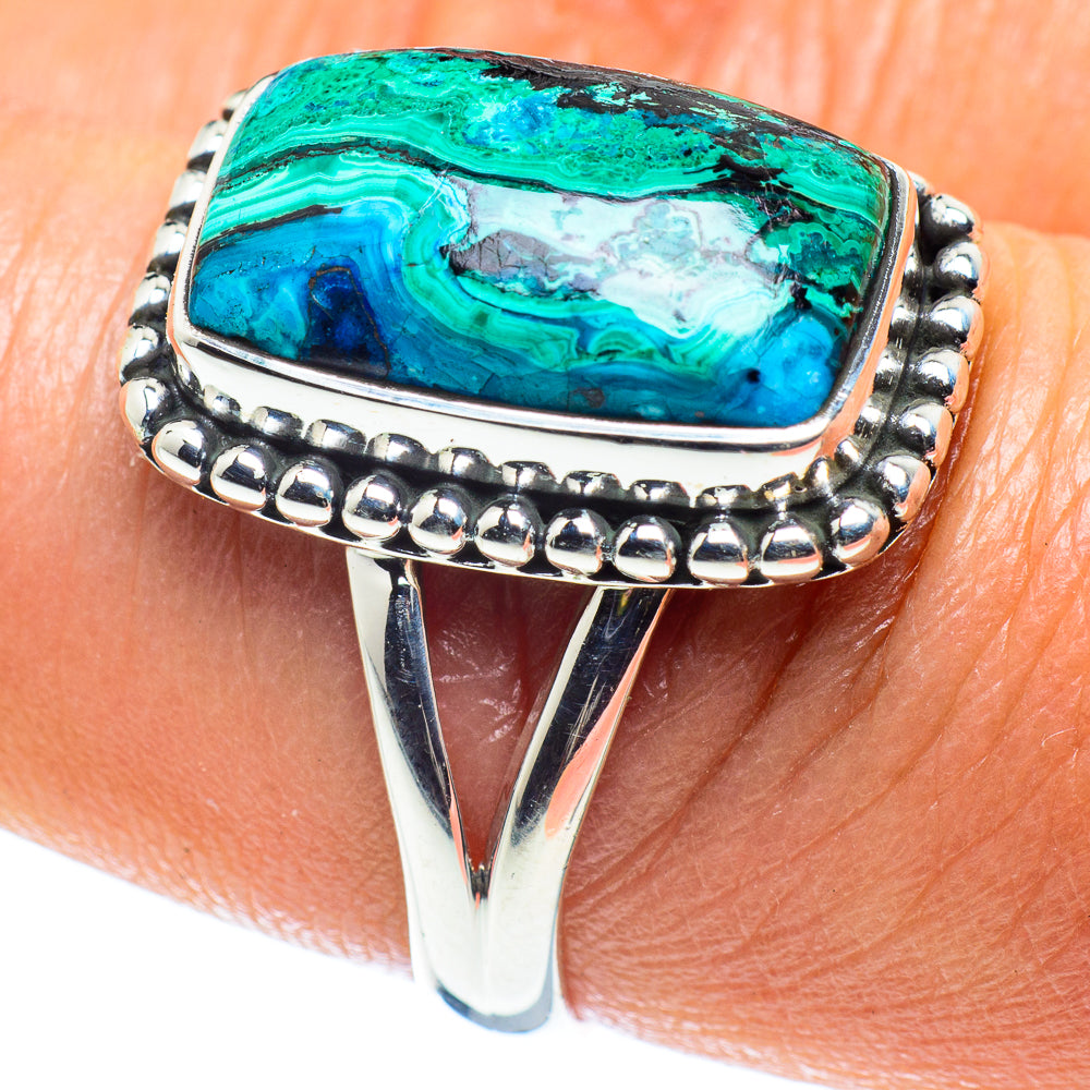 Chrysocolla Rings handcrafted by Ana Silver Co - RING59359
