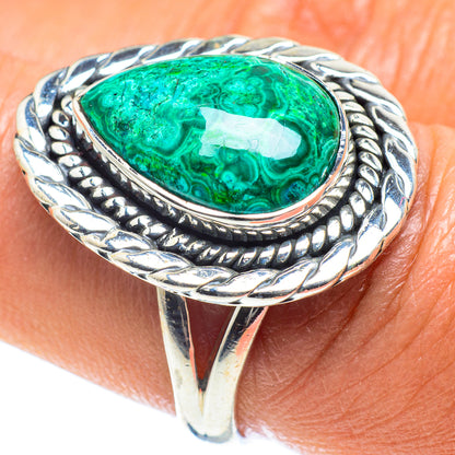 Chrysocolla Rings handcrafted by Ana Silver Co - RING59362
