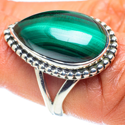 Malachite Rings handcrafted by Ana Silver Co - RING59363