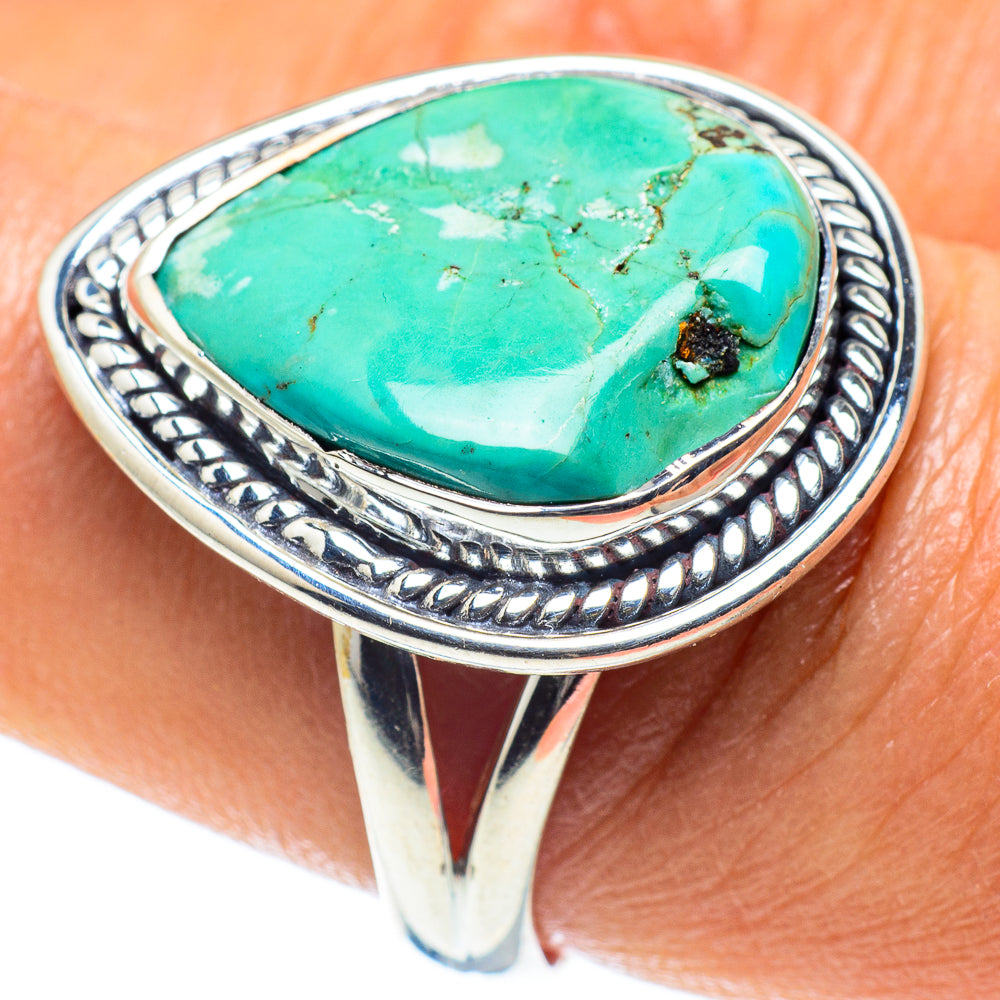 Tibetan Turquoise Rings handcrafted by Ana Silver Co - RING59365
