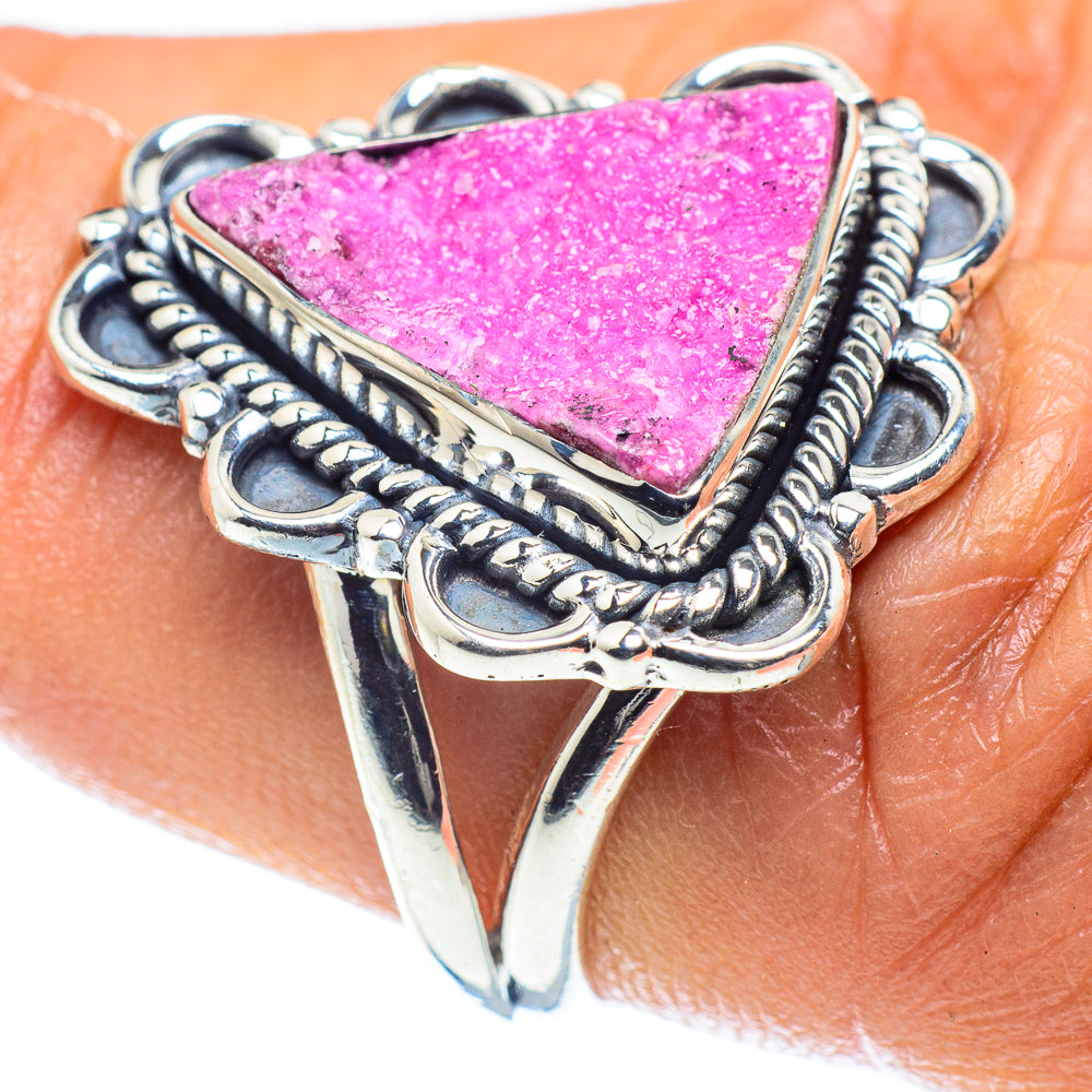 Cobalto Calcite Druzy Rings handcrafted by Ana Silver Co - RING59388