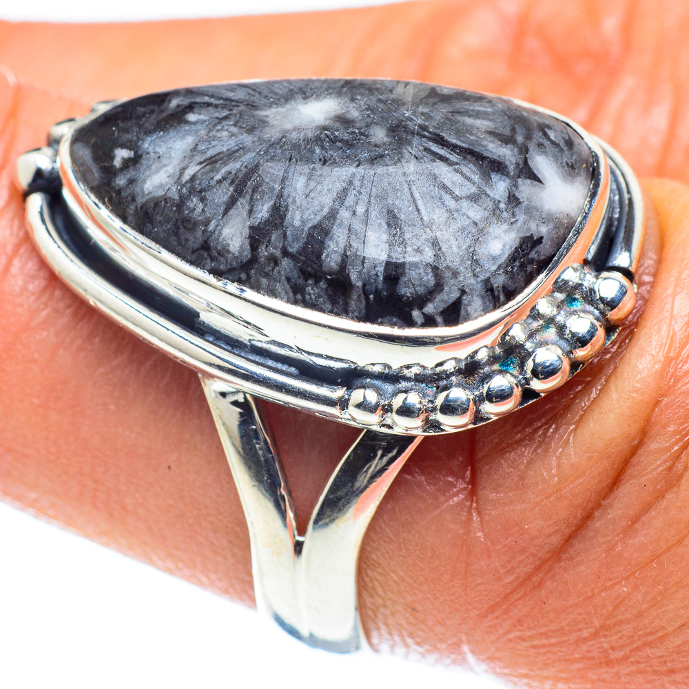 Chrysanthemum Stone Rings handcrafted by Ana Silver Co - RING59391