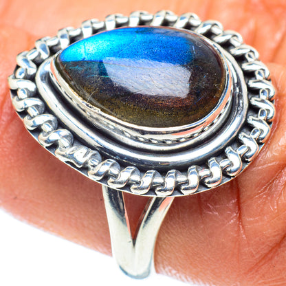 Labradorite Rings handcrafted by Ana Silver Co - RING59393