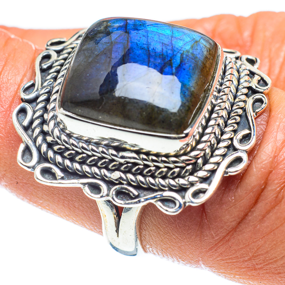 Labradorite Rings handcrafted by Ana Silver Co - RING59395