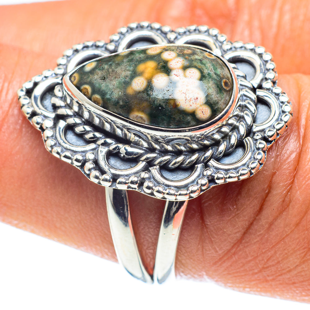Ocean Jasper Rings handcrafted by Ana Silver Co - RING59400