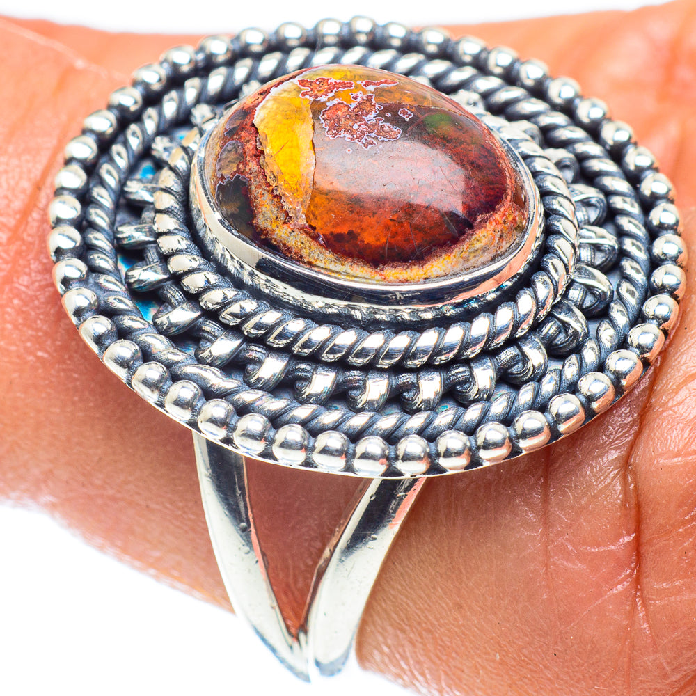 Mexican Fire Opal Rings handcrafted by Ana Silver Co - RING59412