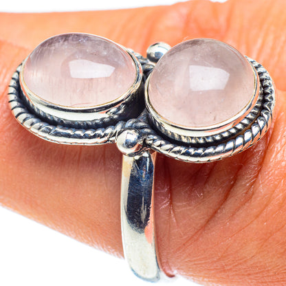 Rose Quartz Rings handcrafted by Ana Silver Co - RING59415