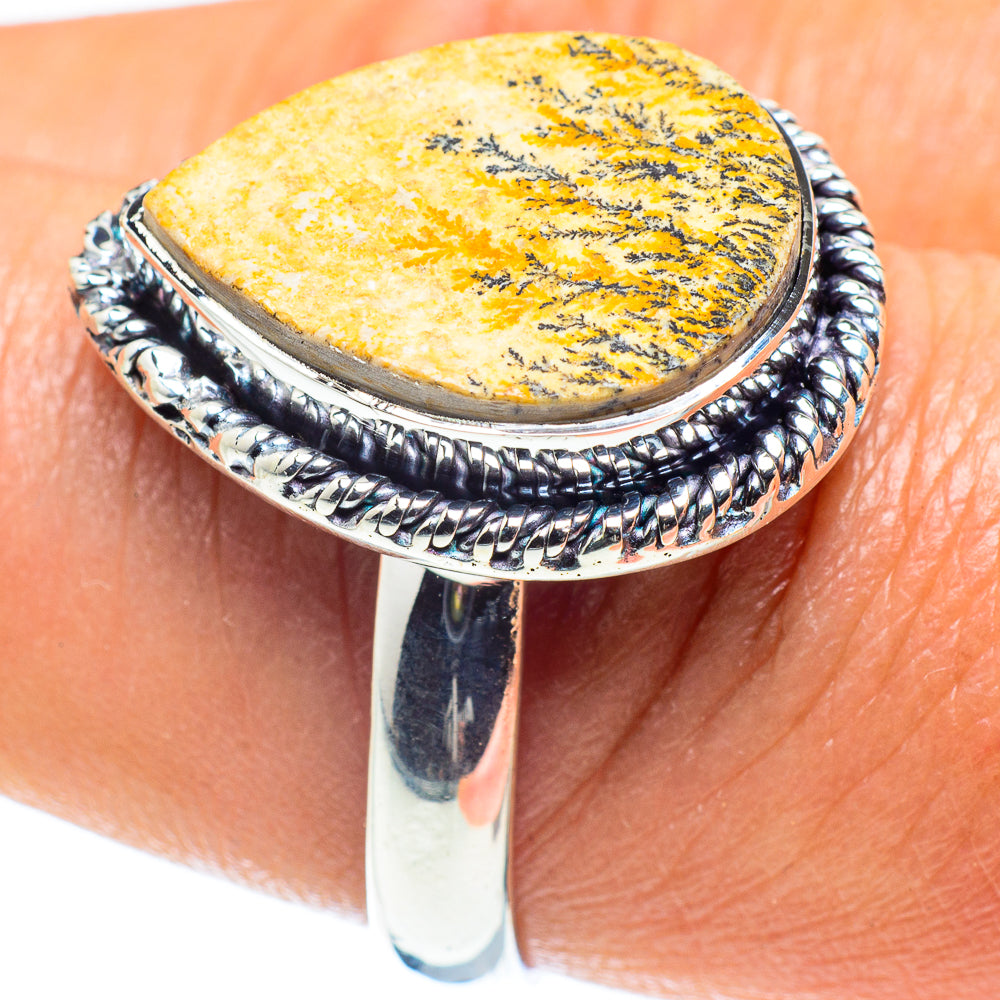 Germany Psilomelane Dendrite Rings handcrafted by Ana Silver Co - RING59425