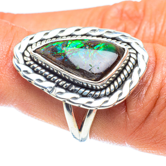 Ammolite Rings handcrafted by Ana Silver Co - RING59427