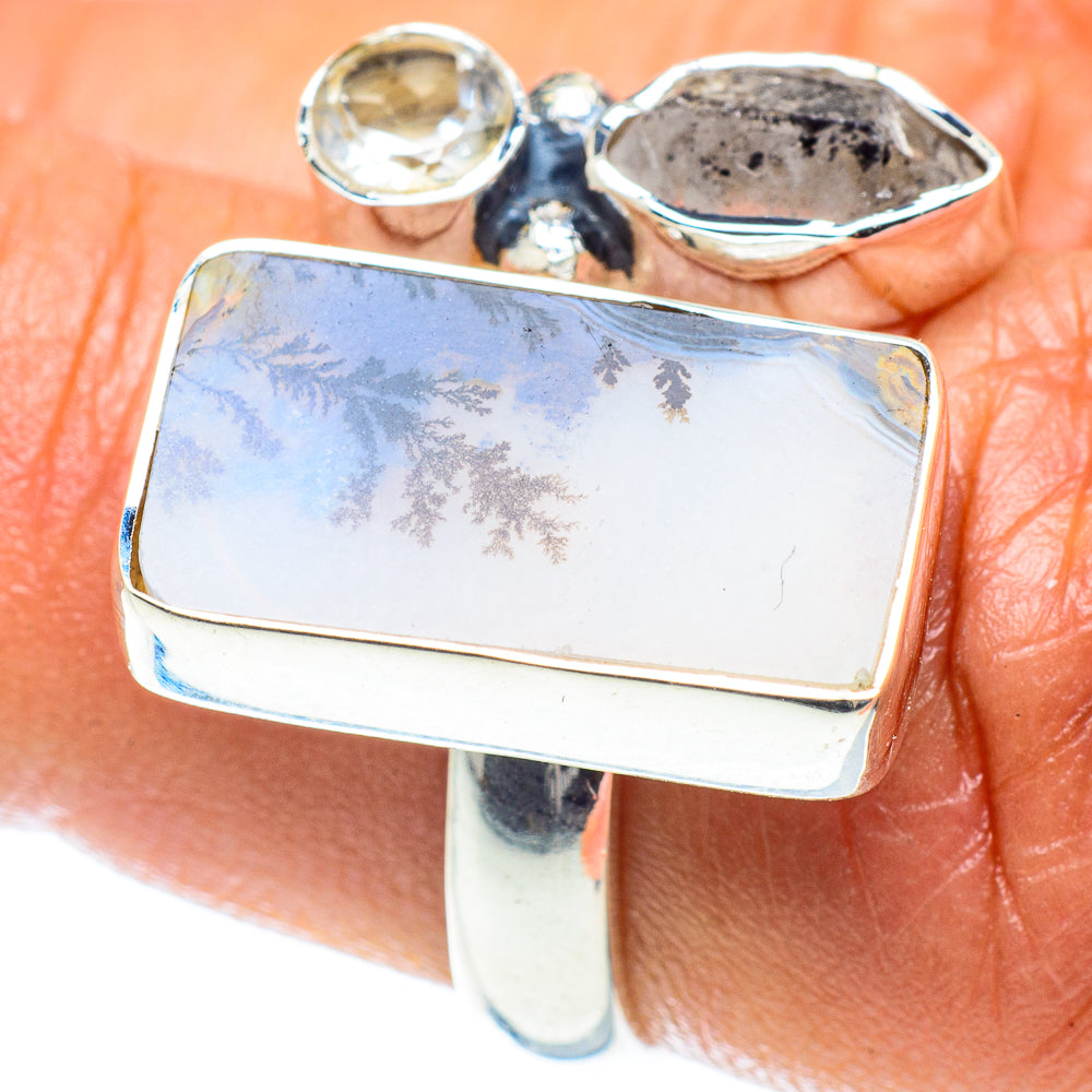 Scenic Dendritic Agate Rings handcrafted by Ana Silver Co - RING59428