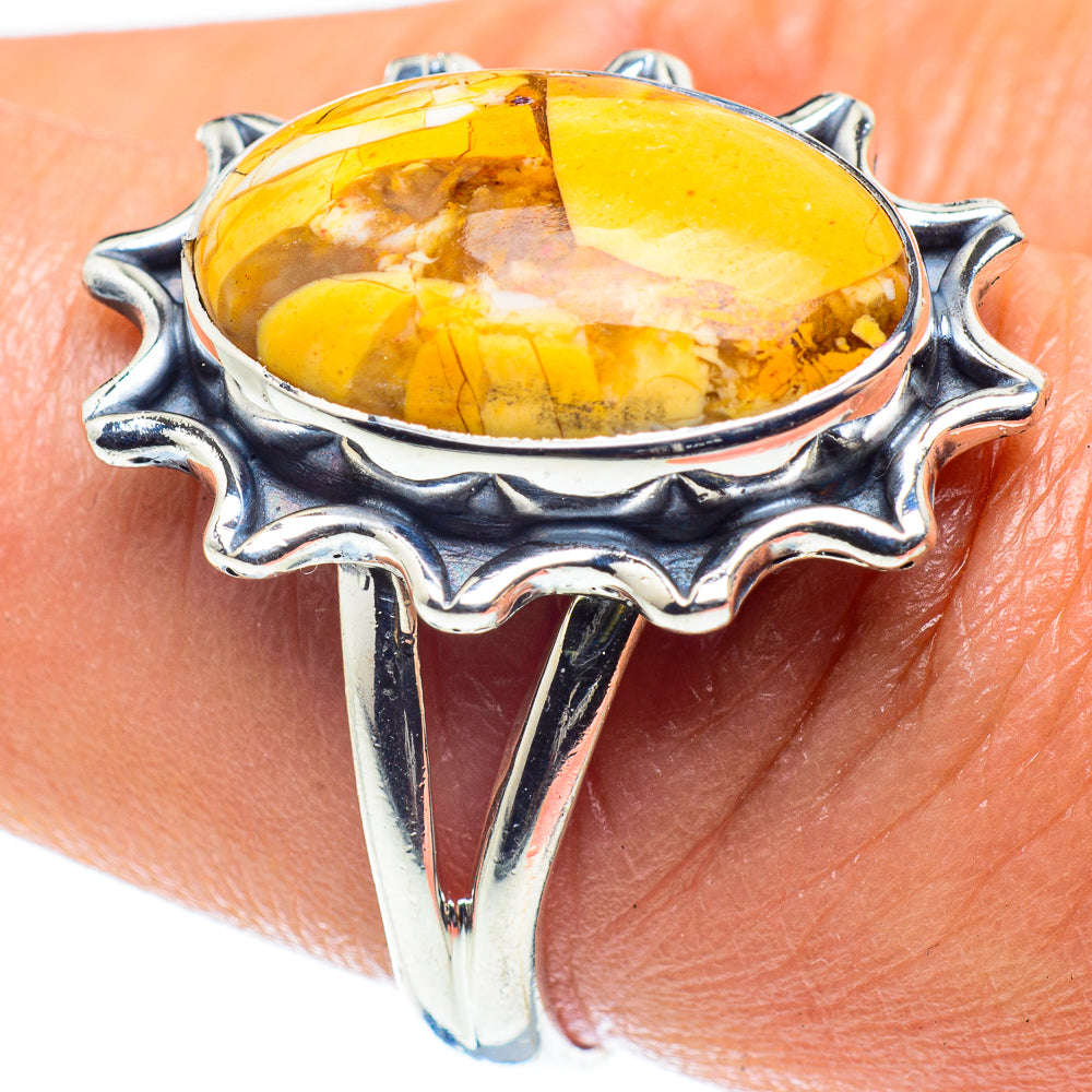 Brecciated Mookaite Rings handcrafted by Ana Silver Co - RING59432